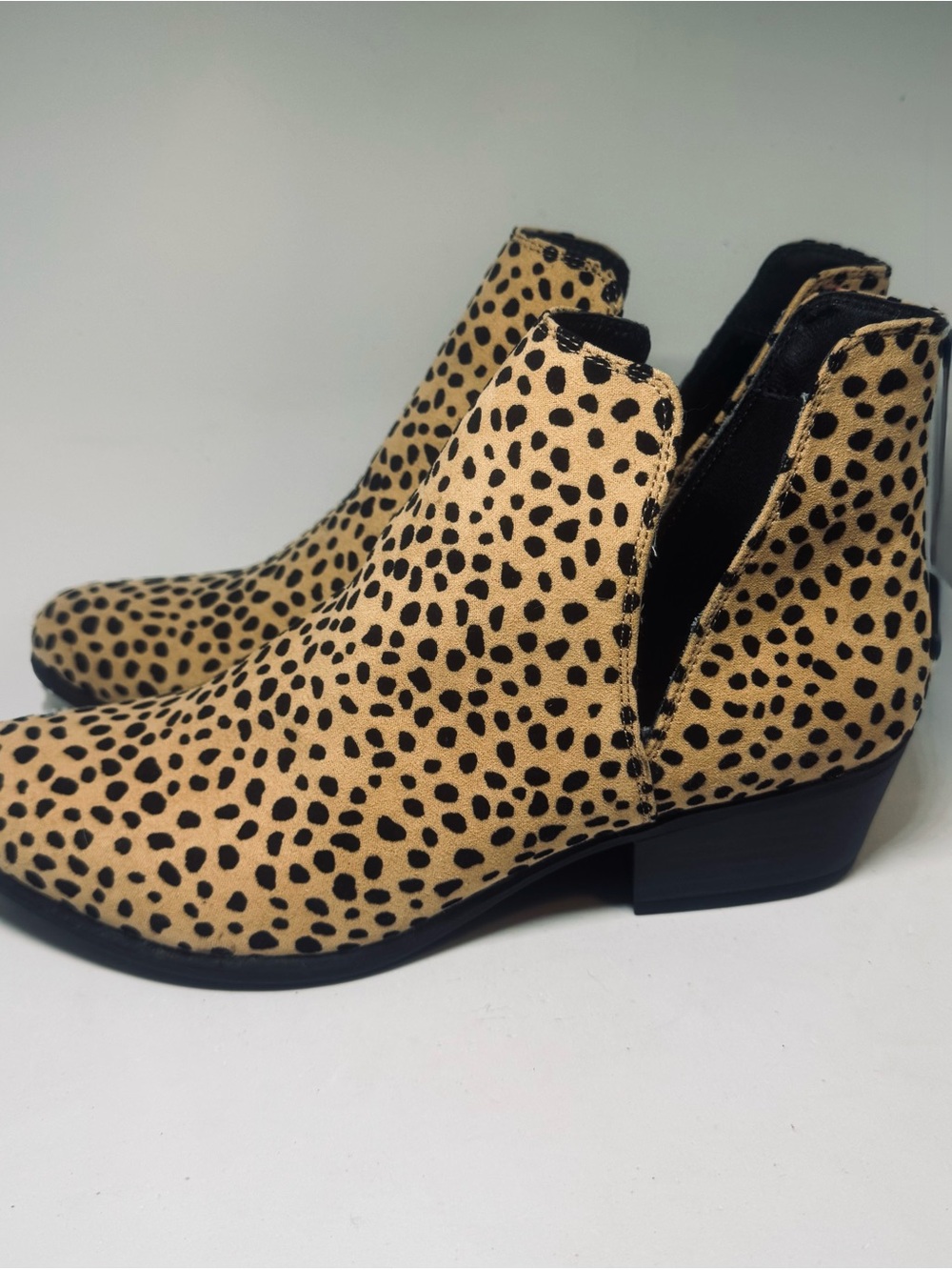 Crochet Leopard Print Ankle Boots